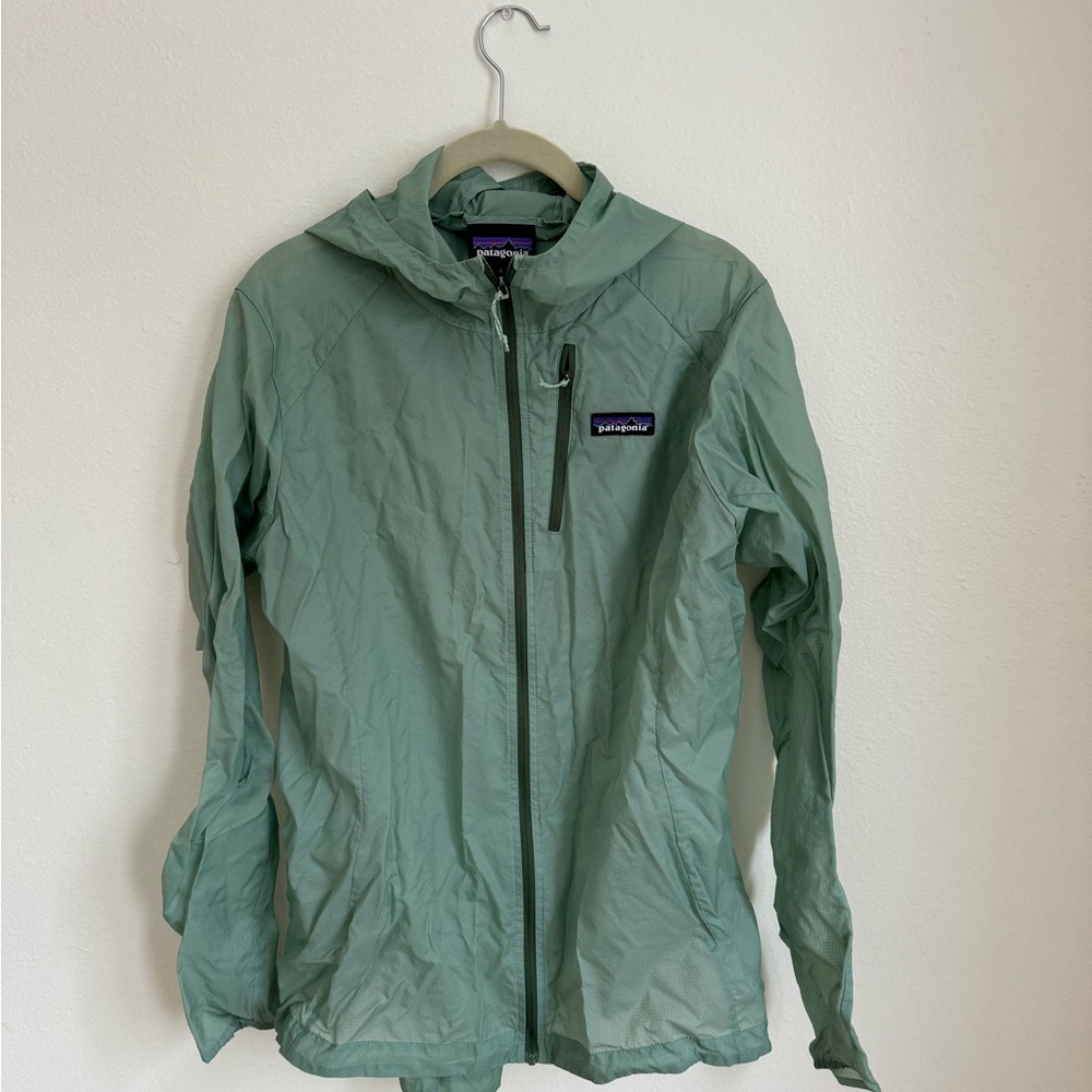 Women’s Patagonia Houdini zip-up jacket with hood, size Large